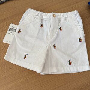 NWT Ralph Lauren Polo All Over Pony Logo Shorts 24 mo